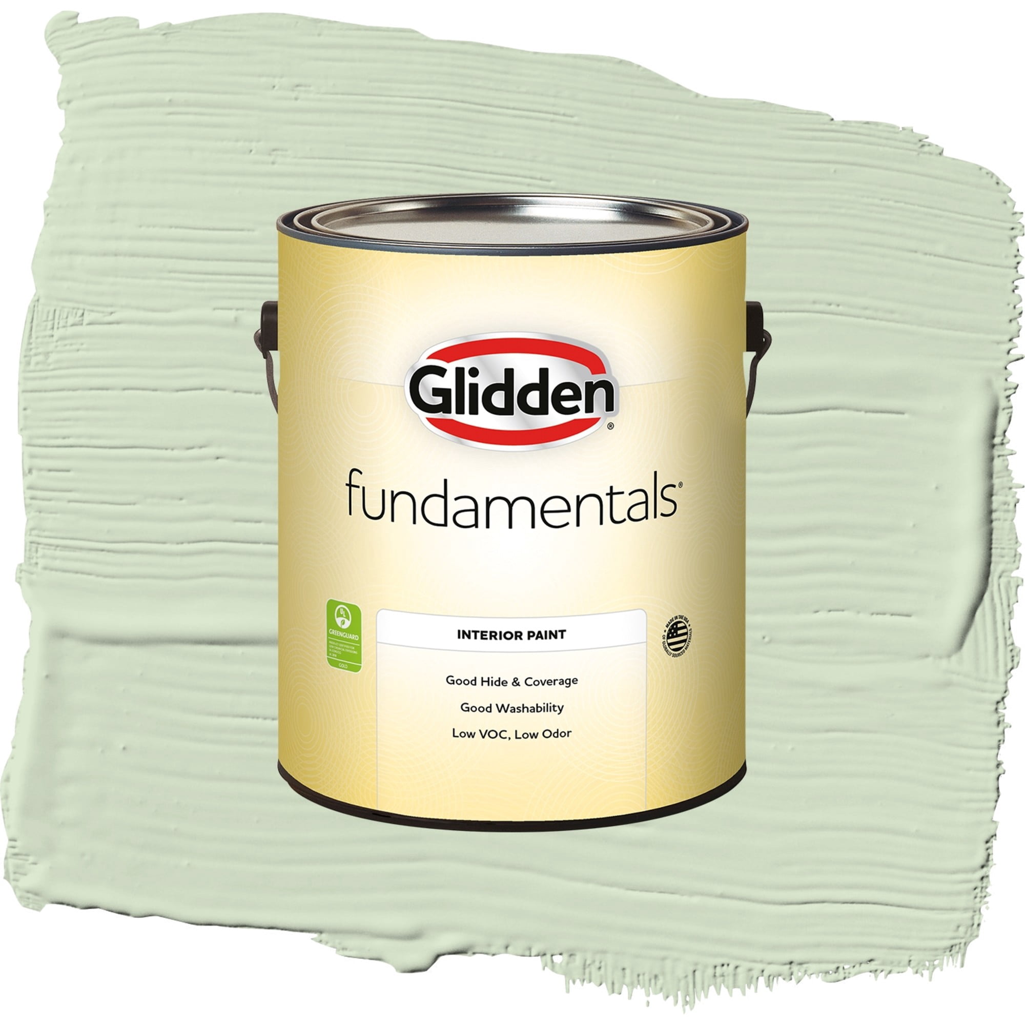 Glidden Fundamentals Pale Moss Green Semi Gloss Interior Paint and Primer, 1 Gallon