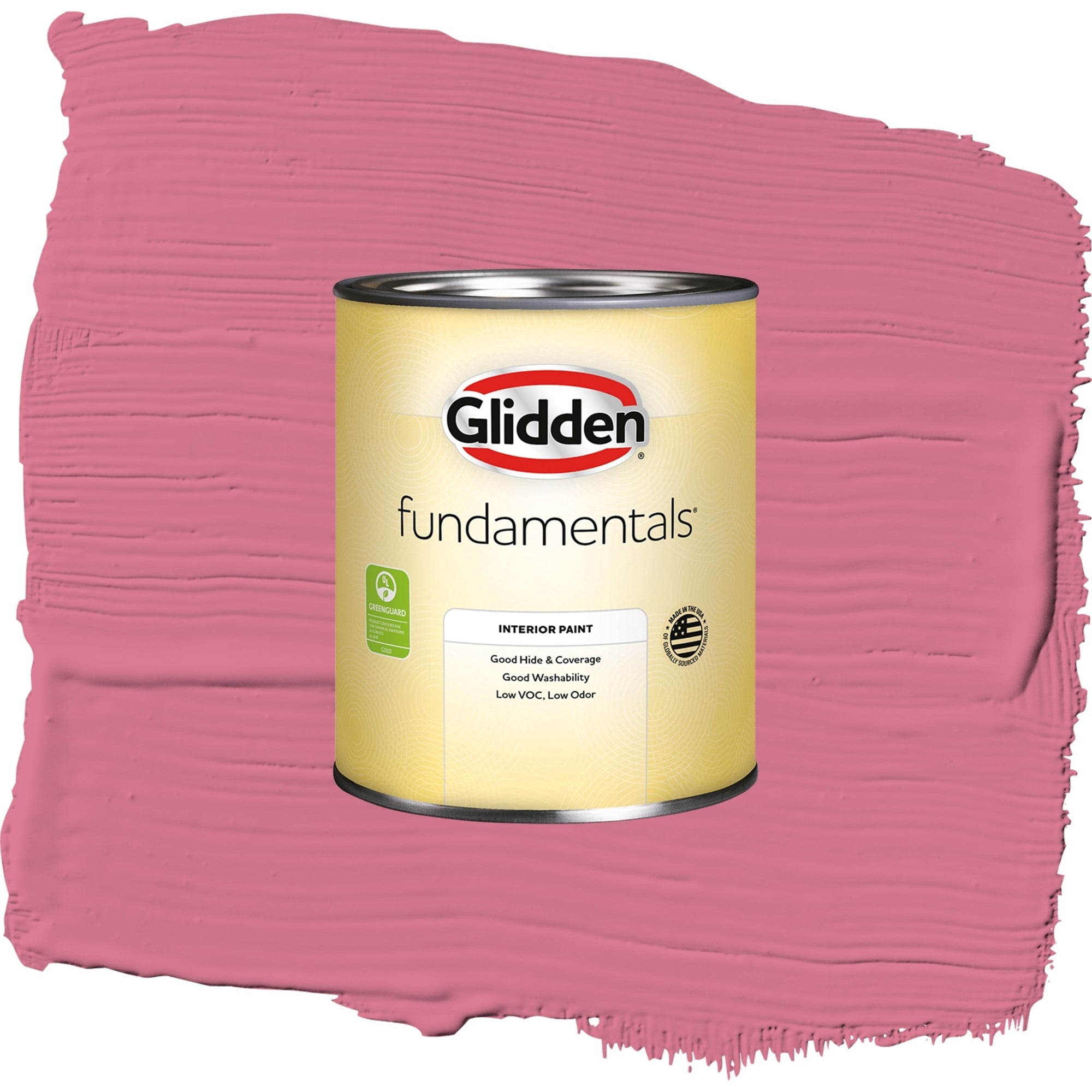 Glidden Fundamentals Razzberries Flat Interior Paint and Primer, 1 Quart