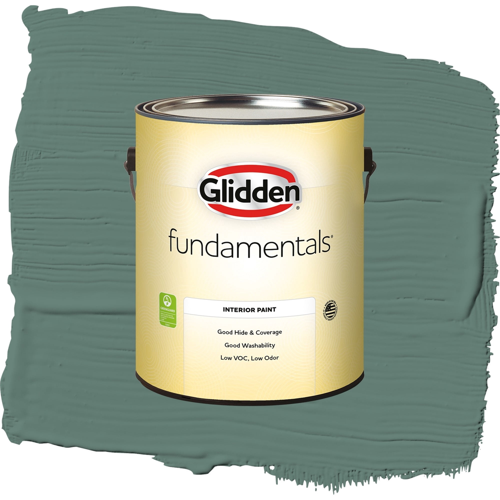 Glidden Fundamentals Salal Leaves Flat Interior Paint and Primer, 1 Gallon