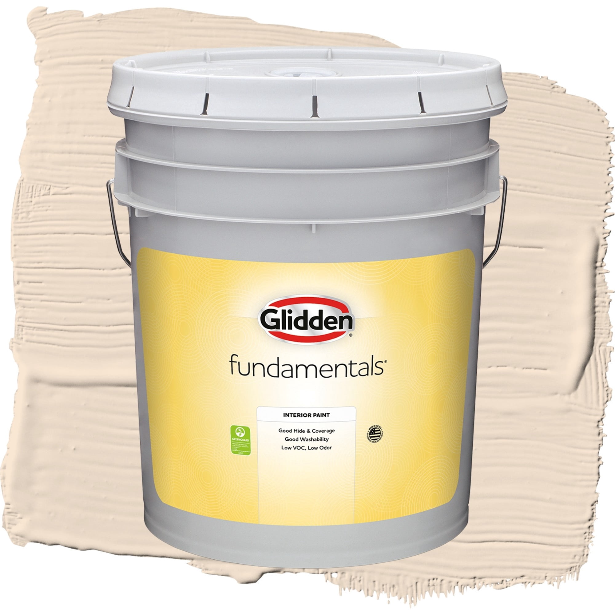 Glidden Fundamentals Sandpiper Semi Gloss Interior Paint and Primer, 5 Gallons