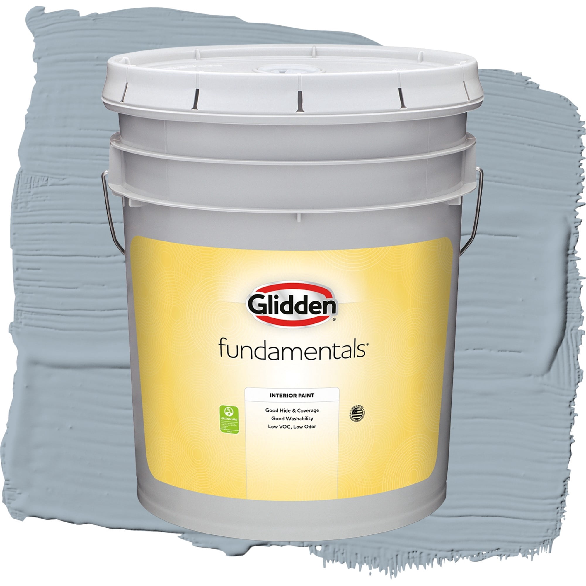 Glidden Fundamentals Set In Stone Eggshell Interior Paint and Primer, 5 Gallons