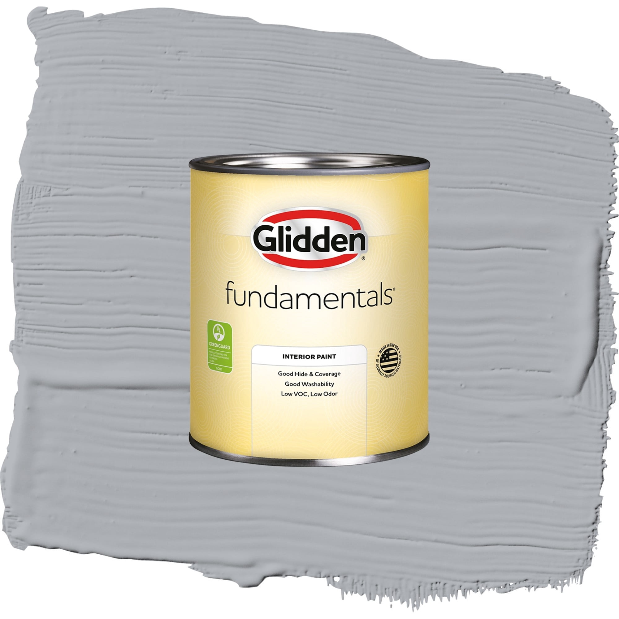Glidden Fundamentals Silver Charm Flat Interior Paint and Primer, 1 Quart