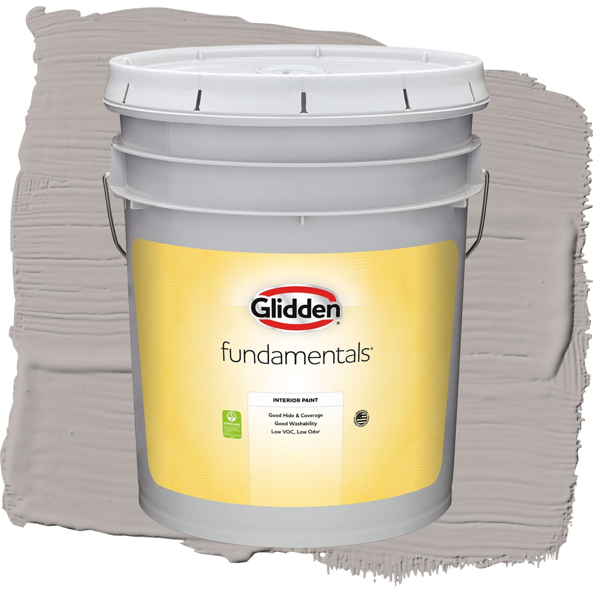 Glidden Fundamentals Slate Pebble Eggshell Interior Paint and Primer, 5 Gallons