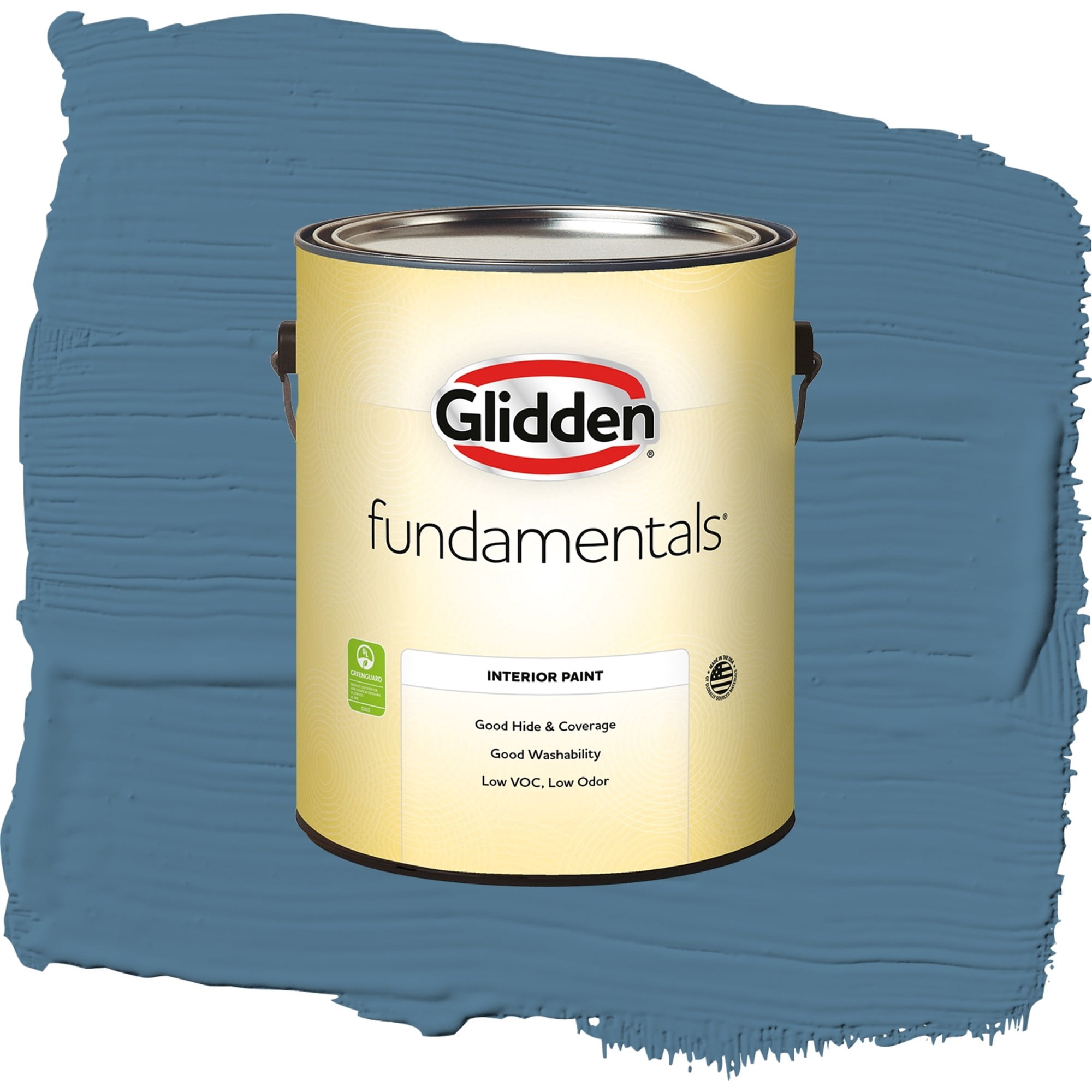 Glidden Fundamentals Smoke Blue Flat Interior Paint and Primer, 1 Gallon