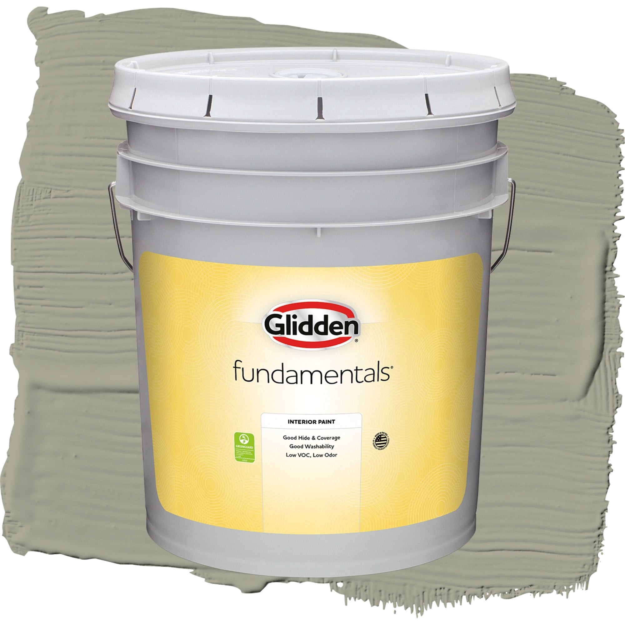 Glidden Fundamentals Smoky Slate Flat Interior Paint and Primer, 5 Gallons