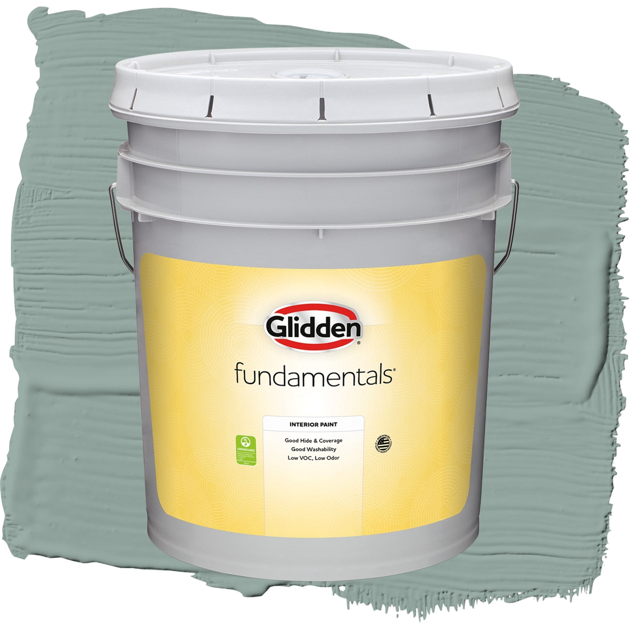 Glidden Fundamentals Spruce Shade Semi Gloss Interior Paint and Primer, 5 Gallons