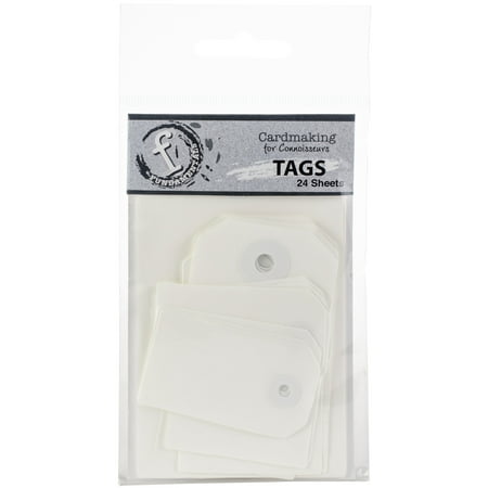 Fundamentals Tags 24/Pkg-White, Pk 3, Ruby Rock-It