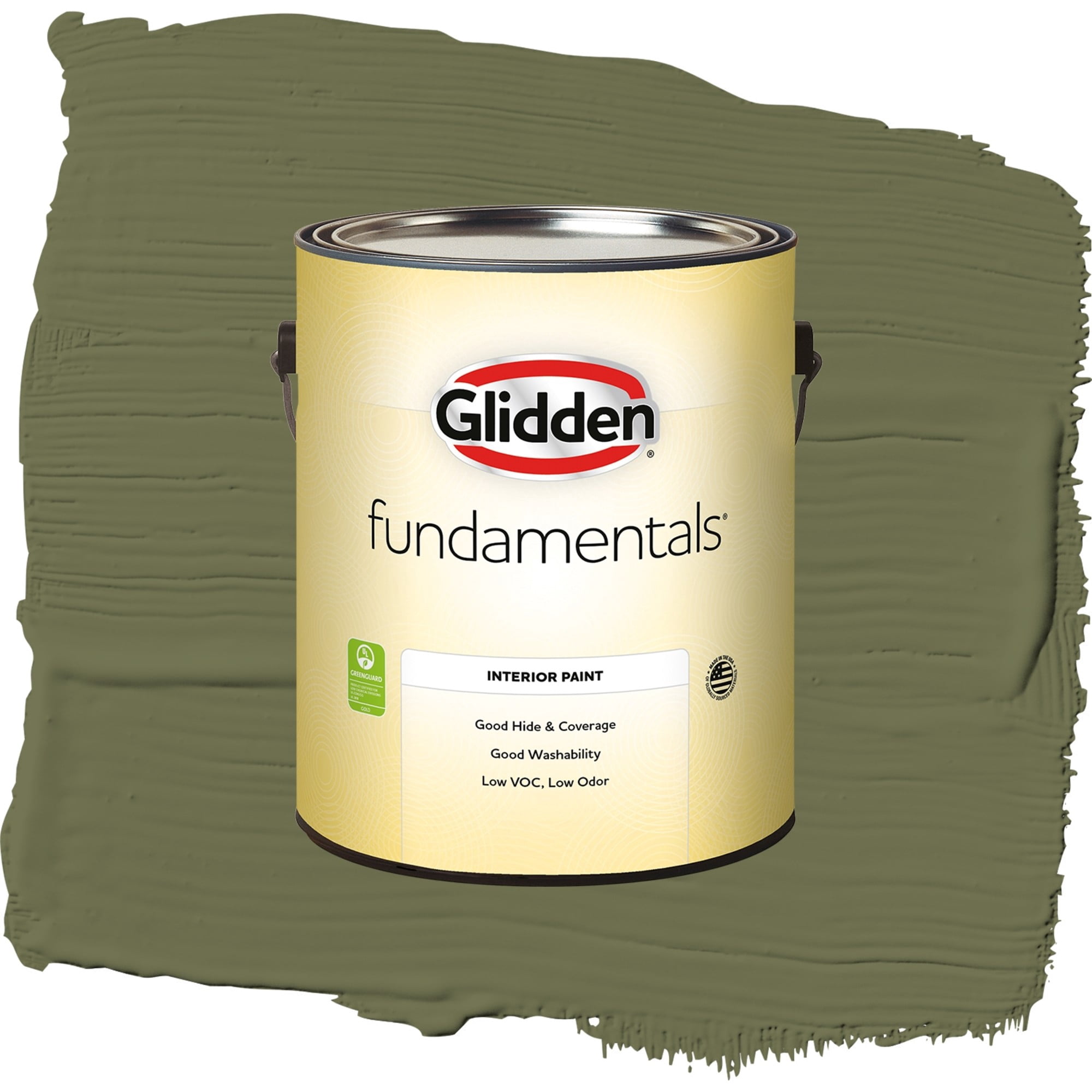 Glidden Fundamentals Toy Tank Green Flat Interior Paint and Primer, 1 Gallon