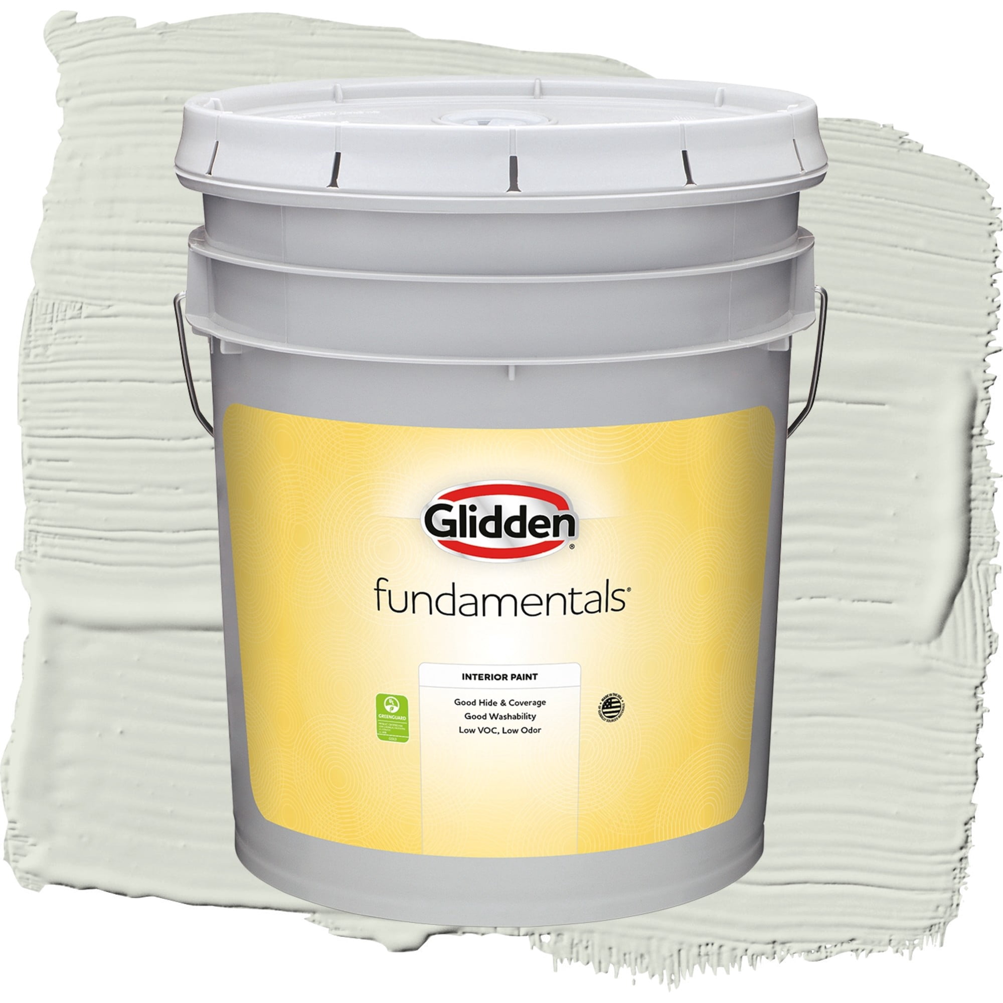 Glidden Fundamentals Wayward Willow Semi Gloss Interior Paint and Primer, 5 Gallons