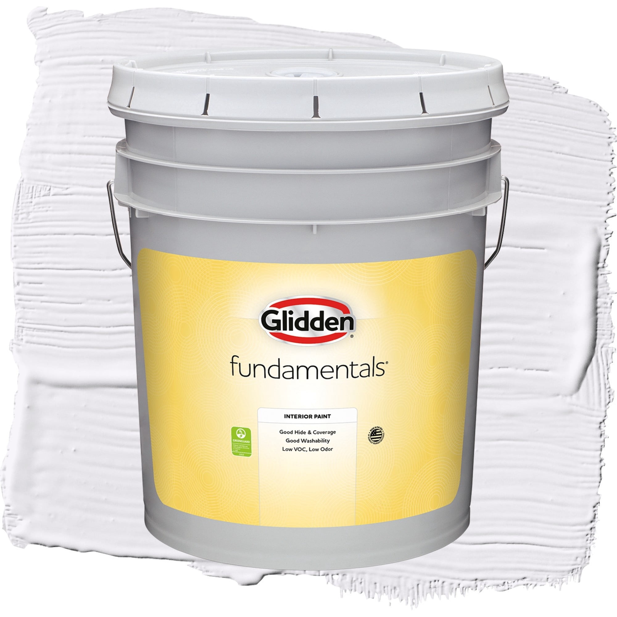 Glidden Fundamentals Winter Morn Flat Interior Paint and Primer, 5 Gallons
