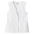 thumbnail image 1 of Fundamentals Womens Hidden Placket Button Front Scrub Vest, Style 14752, 1 of 2