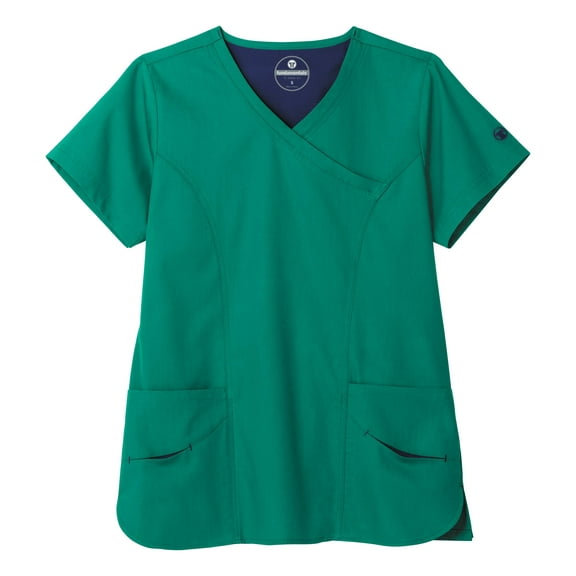 Fundamentals Womens Modern Wrap Scrub Top, Style 14371