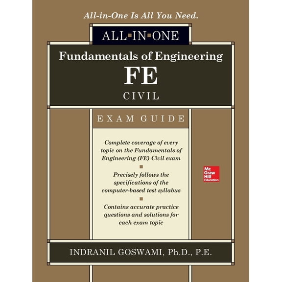 Fundamentals of Engineering Fe Civil All-In-One Exam Guide, (Hardcover)