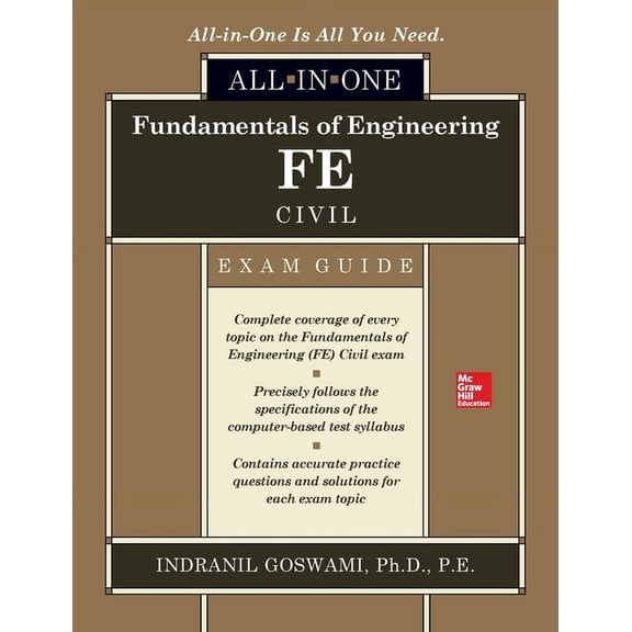 Fundamentals of Engineering Fe Civil All-In-One Exam Guide, (Hardcover)