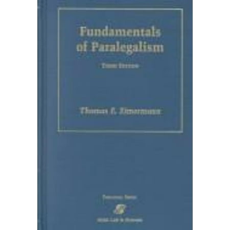 Pre-Owned Fundamentals of Paralegalism, Used [Hardcover]