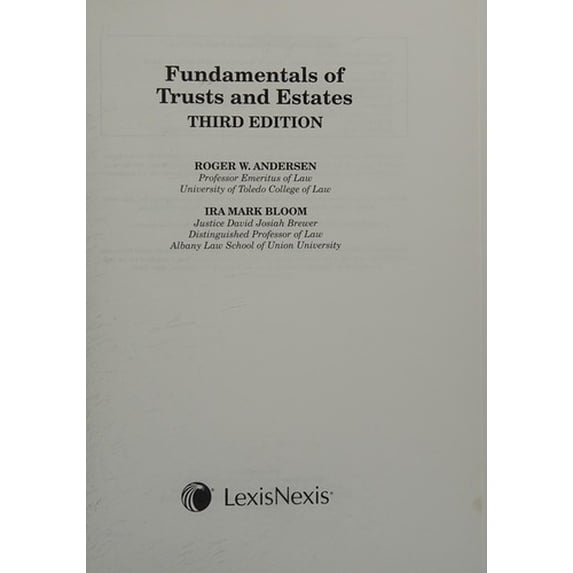 Pre-Owned Fundamentals of Trusts and Estates 9781422411766 Used
