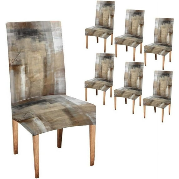 Fundas para Sillas De Comedor 6 Chair Seat Covers Removable Washable Parson Chair Covers for Dining Room Living Room Kitchen