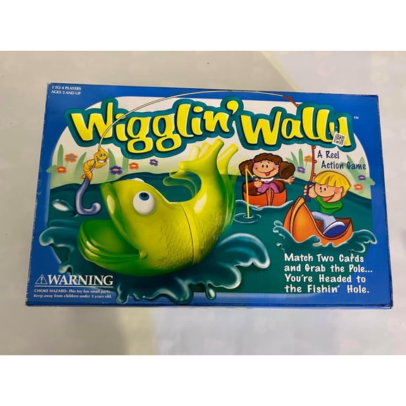 Fundex Wigglin' Wally Motorized Fishing Game, 1-4 Players In V/G Condition