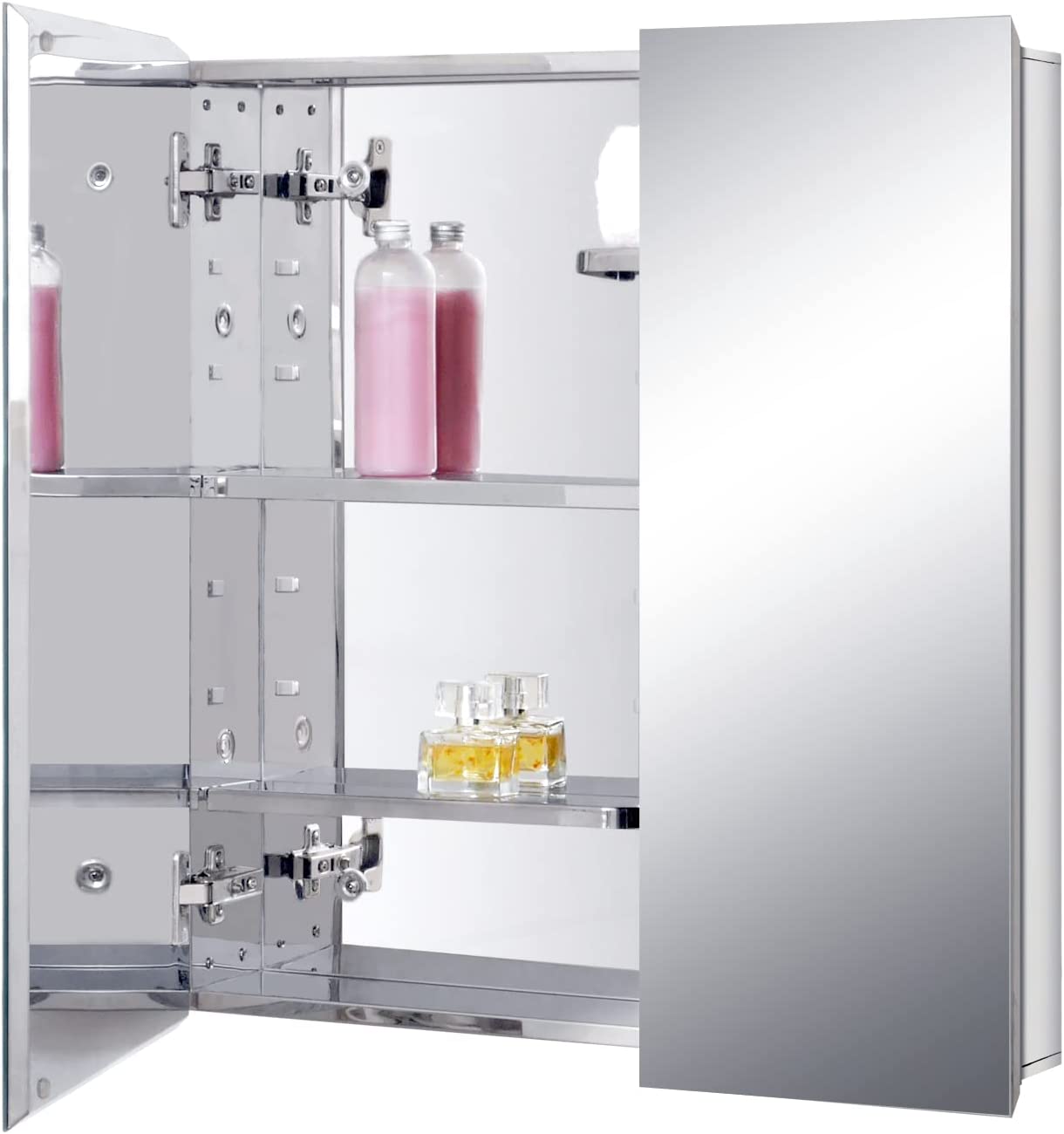 Fundin Black Aluminum Medicine 24 x 24 Inch Recessed or Surface