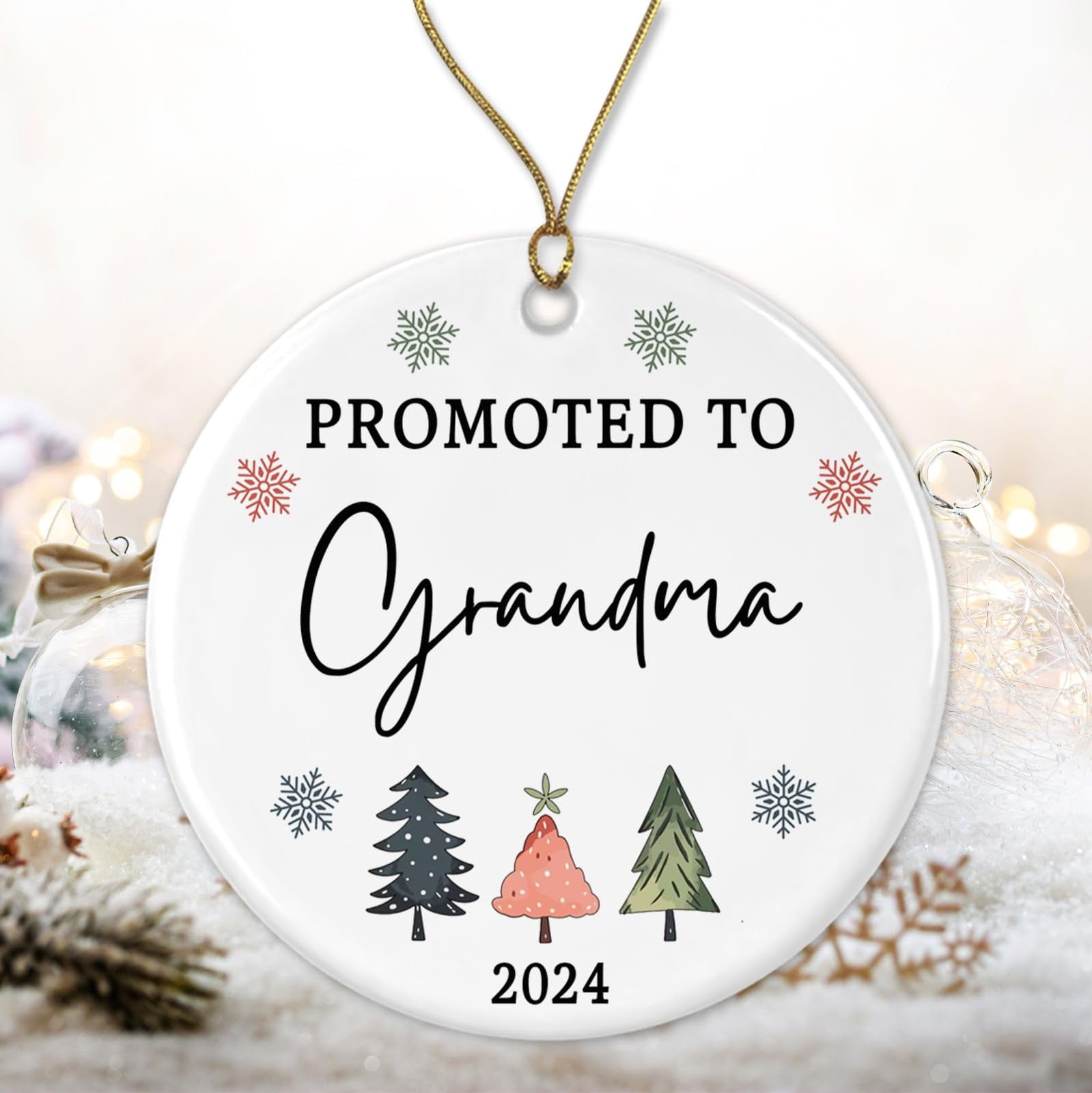 FundingCharlee Promoted to Grandma OIF8 2024 Ornament Pregnancy
