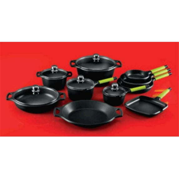 Fundix F3-SET15 Wok Set with Removable Handle - Black