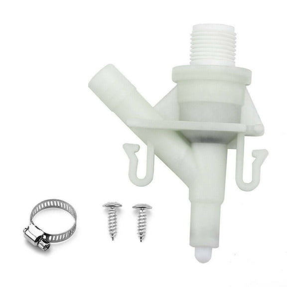 Fundyliue RV Toilet Water Valve White For Dometic 300 310 320 Series Foot Flush Toilet Plastic Water Valve Kit