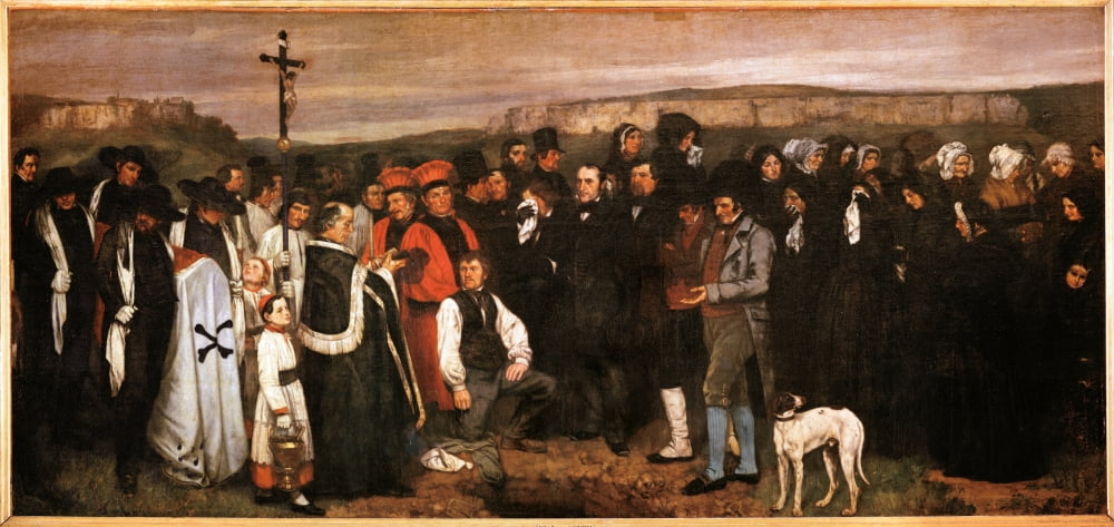 Funeral At Ornans Canvas Art - (24 x 18)