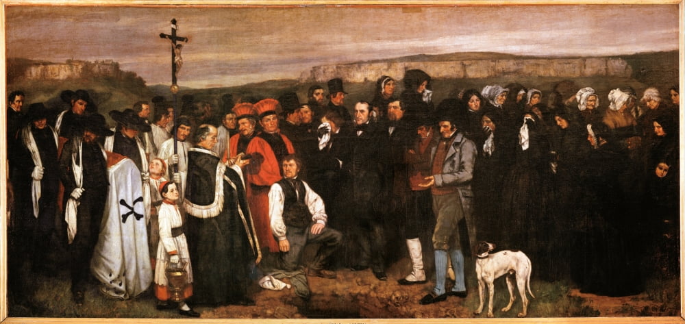 Funeral At Ornans Canvas Art - (36 x 24)