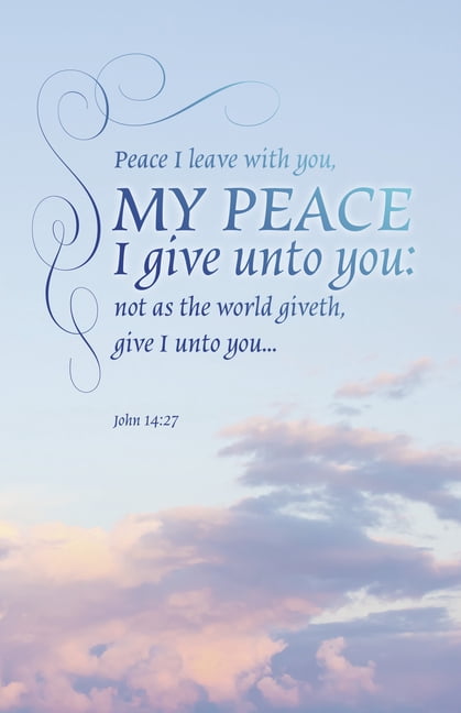 Funeral Bulletin: My Peace (Package of 100): John 14:27 (Kjv), (Paperback)