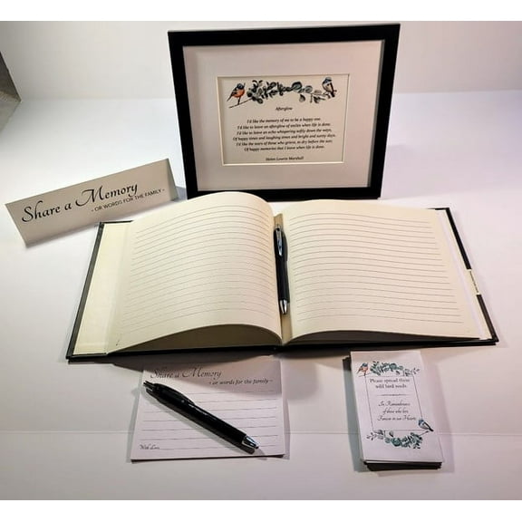 Funeral Guestbook Table Set - Guest book set for funeral, memorial service, or celebration of life