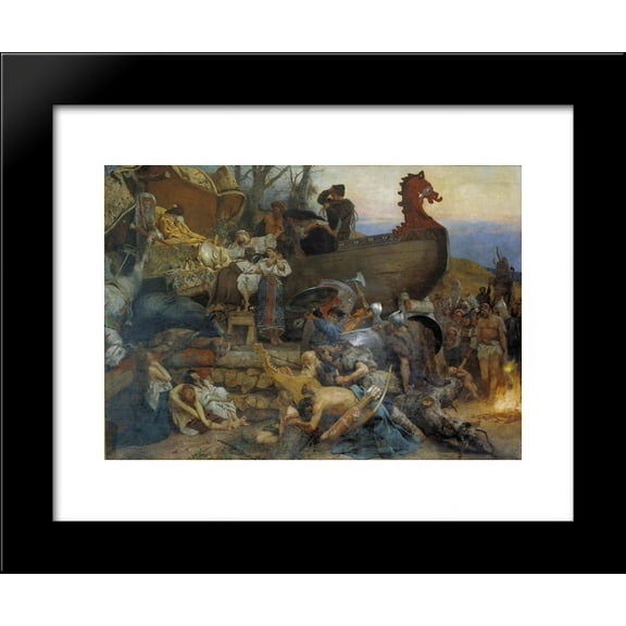 Funeral of an Old Russian Nobleman 20x24 Framed Art Print by Henryk Siemiradzki