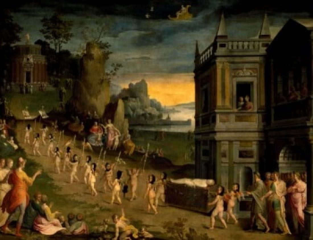 Funerals of Love Les Funerailles de lAmour by Antoine Caron (1520-1598) France Paris Musee du Louvre Canvas Art - Antoine Caron (24 x 36)
