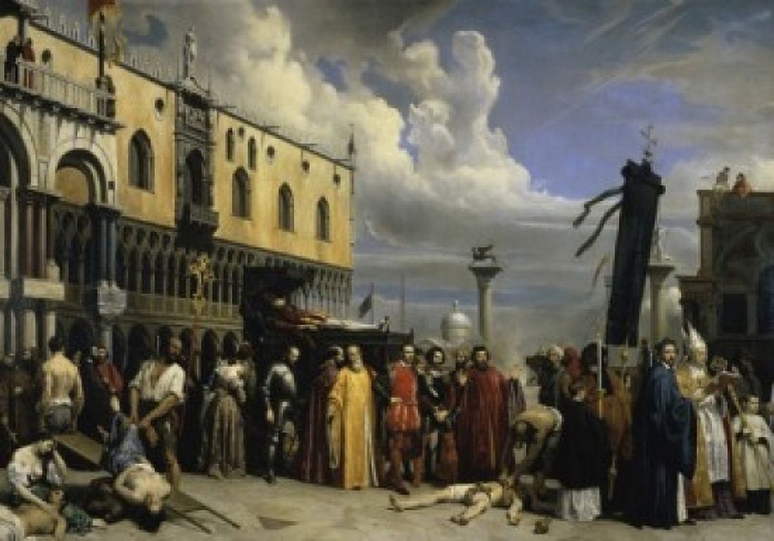 Funereal Honors Given to Titian (Honneurs Funebres Rendus au Titien) 1832 Alexandre Hesse (1806-1879French) Musee du Louvre Paris Canvas Art - Alexandre Hesse (24 x 36)