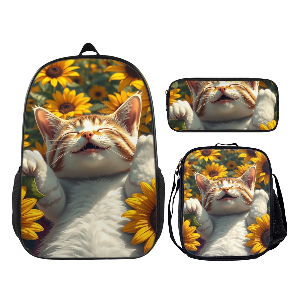 Easygdp Cartoon Sushi Backpack For Boys And Girls With Lunch Box Pencil Bag Set 3 In 1 Teens Printed School Bag - View #8