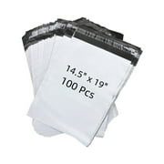FungLam (100 Pcs) Large Poly Mailers 14.5x19 Inch, Plastic Shipping Bags, Self-Adhesive and Waterproof (Gray)