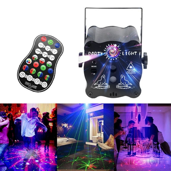 FungLam 1024 Stage Party Lights Pattern LED RGB Laser Stage Light Projector DJ Disco KTV Show Party Light