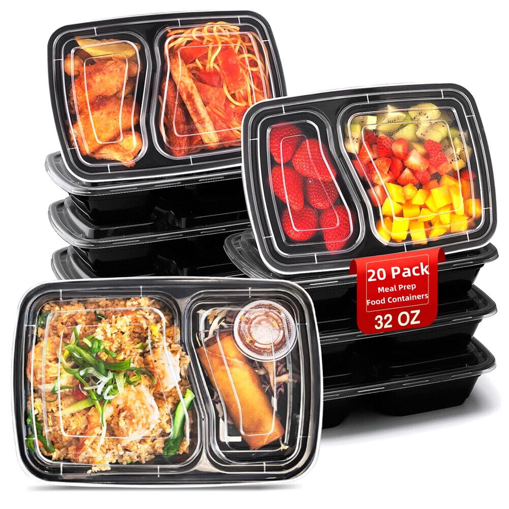 FungLam 20 Pack 32 oz Meal Prep Containers, Food Storage Containers with  Lids, Dishwasher and Microwave Safe