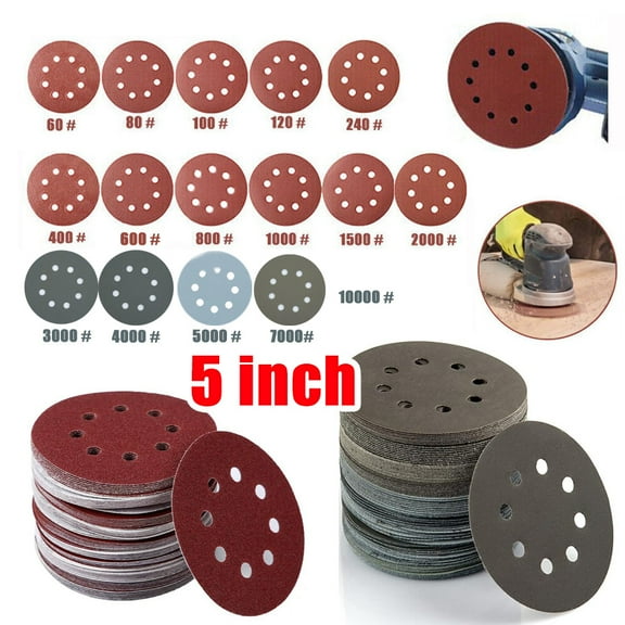 FungLam 2000 Grit (50 Pack)5 Inch Sanding Discs Set 60-10000 Grit Wet Dry Orbital Sandpaper Sander Paper