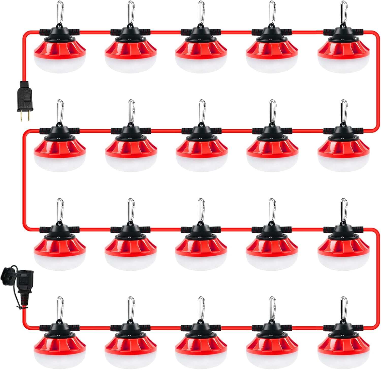 200FT Construction String Lights LED Industrial Grade Best for C 並行輸入品 200FT Construction Lights, Work Lights, 200W Temporary Lighting