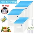 thumbnail image 1 of FungLam  24pcs Sous Vide Bags Vacuum Sealer Pump Reusable Vacuum Food Storage Bags Kit, 1 of 15