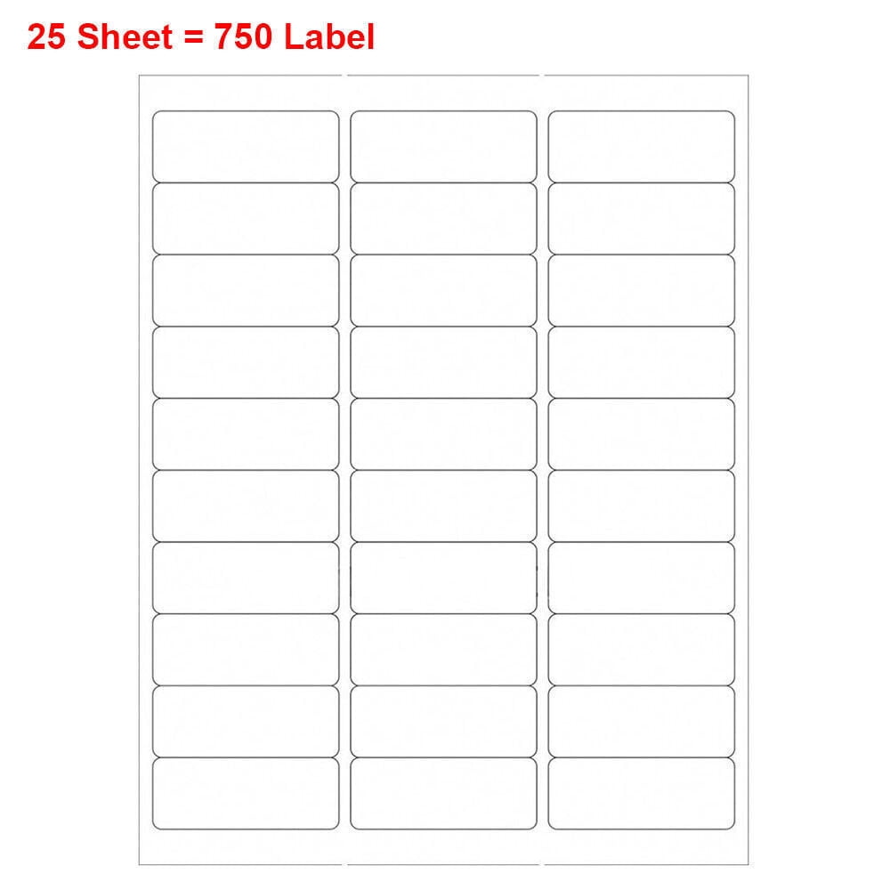 FungLam 25 Sheets 1" x 2 5/8" Address Mailing Labels Sheet 30Labels