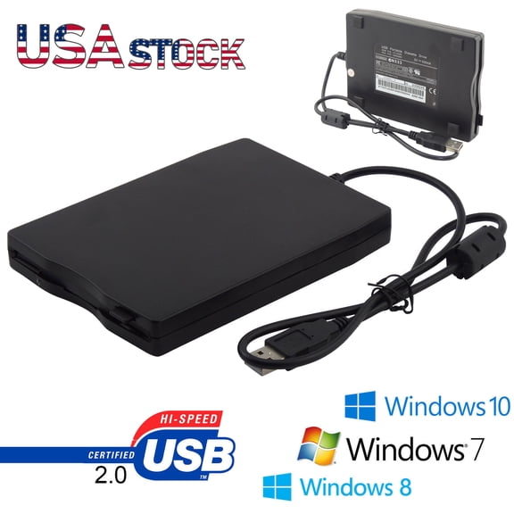 FungLam 3.5” USB 2.0 Data External Floppy Disk Drive 1.44MB For Laptop PC Win 7/8/10 Mac