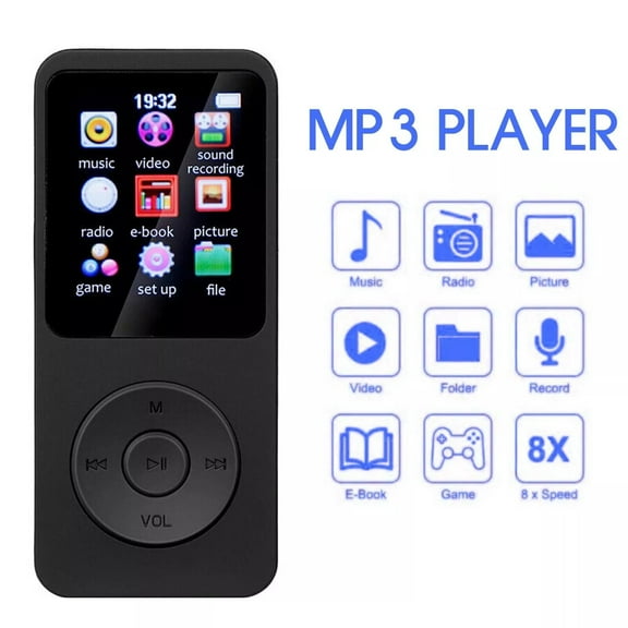FungLam 3PC Support 128GB Bluetooth MP4/MP3 Lossless Sport Music Player FM Radio Recorder, HiFi Sound, E-Book Function,Mini Design Suitable for Sports