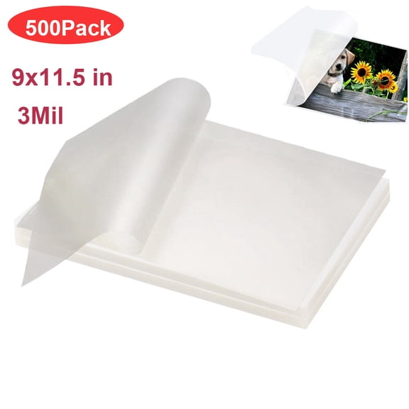 FungLam 500Pcs 3 mil A4 Letter Size Thermal Laminating Sheets Clear Pouches 9" x 11.5"
