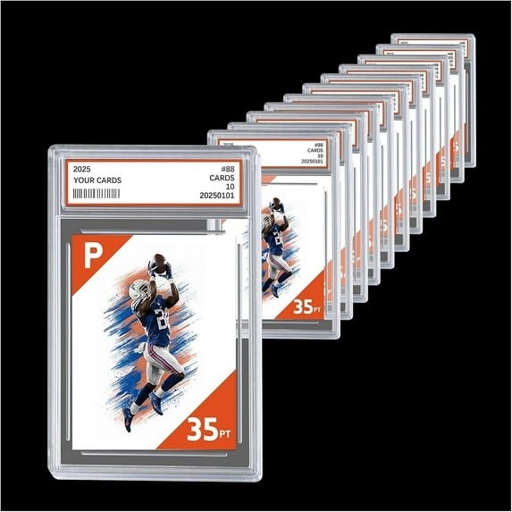 FungLam 50Pack Empty Graded Card Holder PSA Style Slab for Trading Sports Cards Protector Case