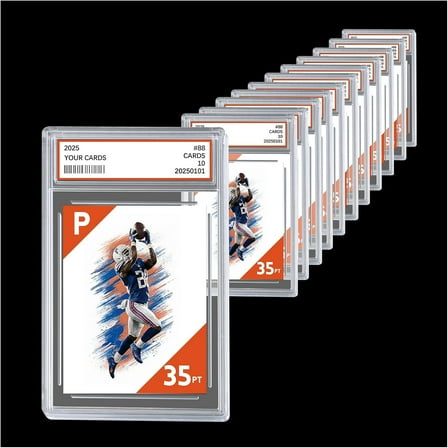FungLam 5Pack Empty Graded Card Holder PSA Style Slab for Trading Sports Cards Protector Case