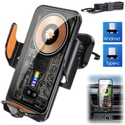 FungLam 66W Fast Wireless Car Charger Automatic Clamping Mount Air Vent Phone Holder