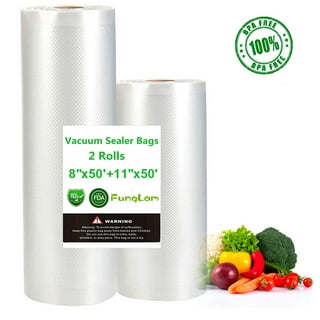 Wevac Vacuum Sealer Bags 8x50 Rolls 2 pack for Food Saver, Seal a Meal