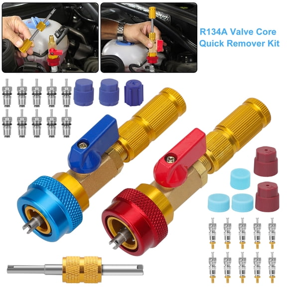 FungLam A/C Air Conditioning R134A Valve Core High Low Pressure Remover Installer Tool