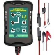 FungLam Battery Trickle Charger Automatic 6V 12V 1.5A, Charger Universal Power Battery Maintainer